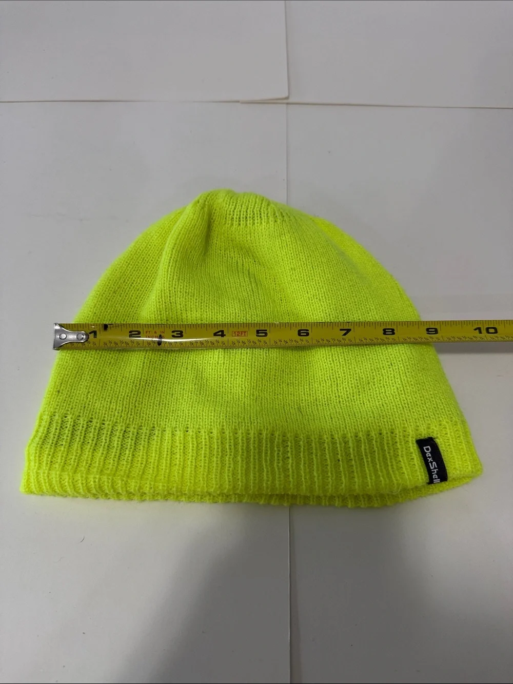 Kids Neon Yellow Knit Beanie Hat - Unbranded